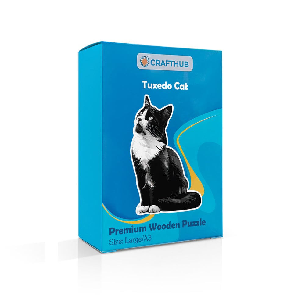 Animal Jigsaw Puzzle > Wooden Jigsaw Puzzle > Jigsaw Puzzle Tuxedo Cat - Jigsaw Puzzle