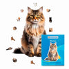 Animal Jigsaw Puzzle > Wooden Jigsaw Puzzle > Jigsaw Puzzle A4 + Paper Box Siberian Cat - Jigsaw Puzzle