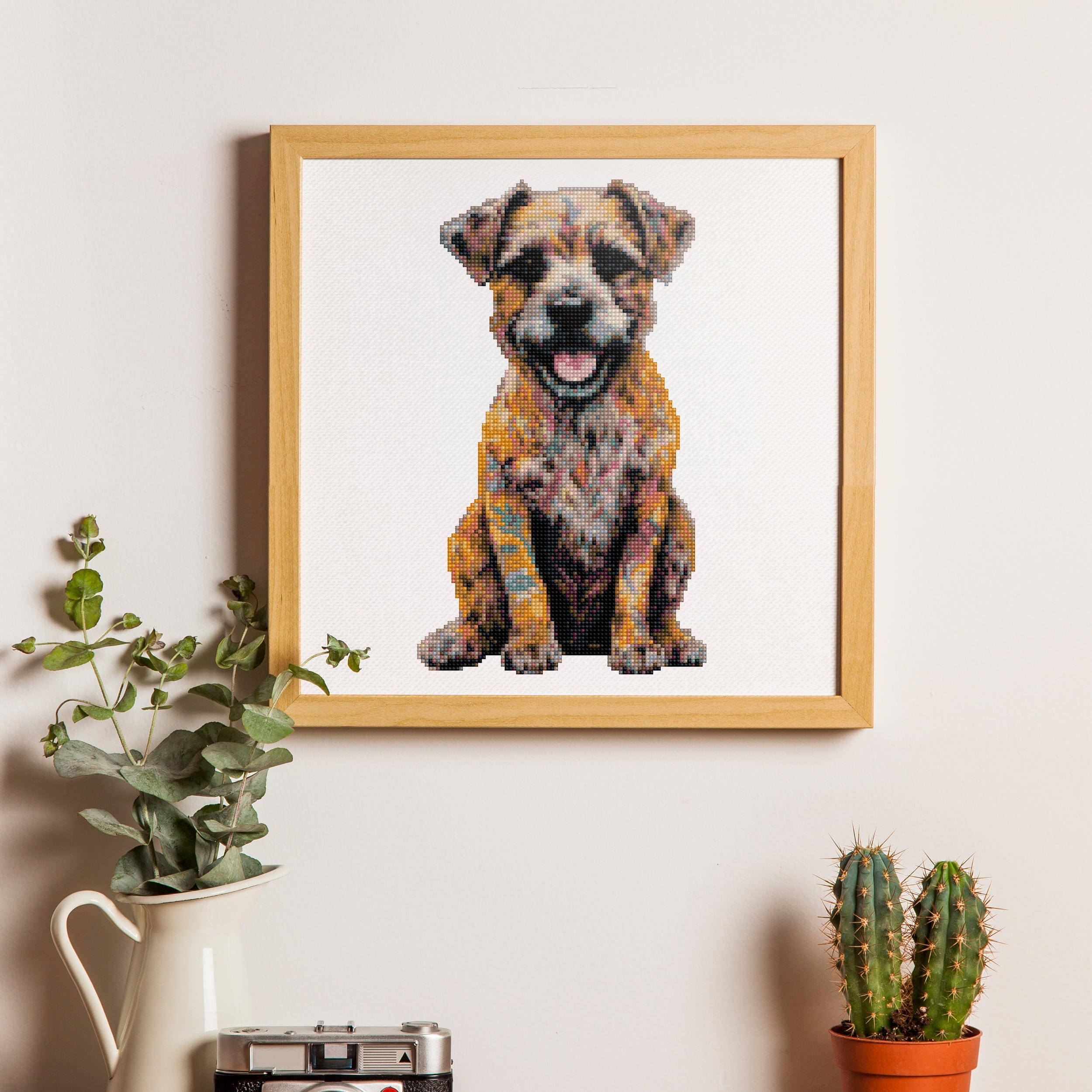 15.7"x15.7" / 40cm x 40cm Border Terrier Dog - Diamond Painting Kit