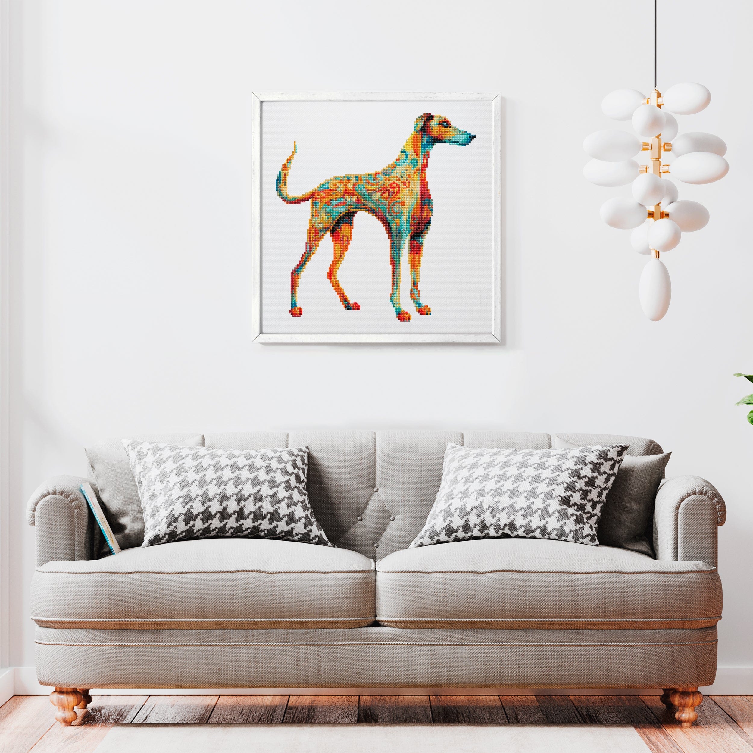 15.7"x15.7" / 40cm x 40cm Greyhound Dog - Diamond Painting Kit