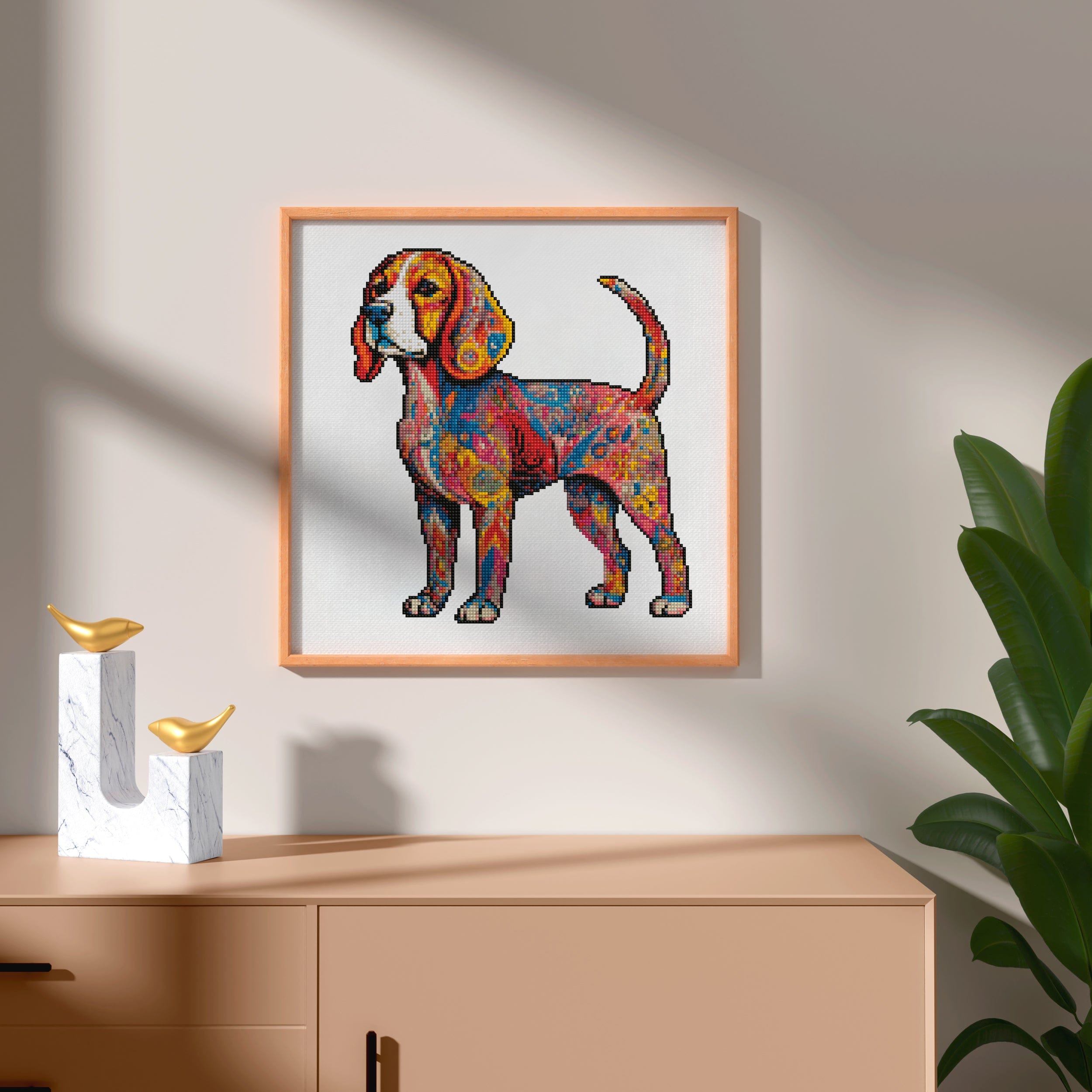 15.7"x15.7" / 40cm x 40cm Beagle Dog - Diamond Painting Kit