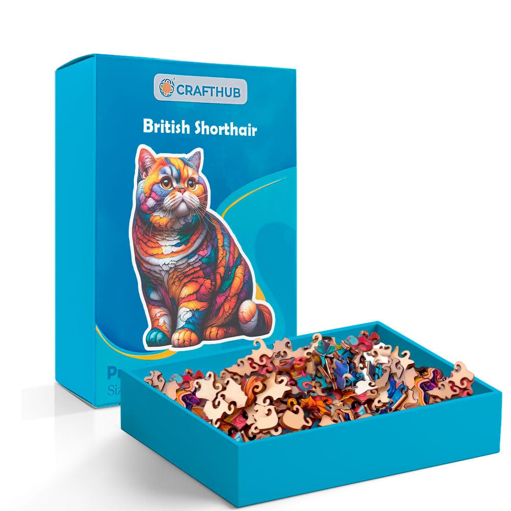 Animal Jigsaw Puzzle > Wooden Jigsaw Puzzle > Jigsaw Puzzle British Shorthair Cat - Jigsaw Puzzle