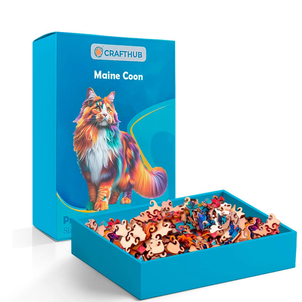 Animal Jigsaw Puzzle > Wooden Jigsaw Puzzle > Jigsaw Puzzle Maine Coon Cat - Jigsaw Puzzle