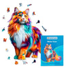 Animal Jigsaw Puzzle > Wooden Jigsaw Puzzle > Jigsaw Puzzle A4 + Paper Box Maine Coon Cat - Jigsaw Puzzle