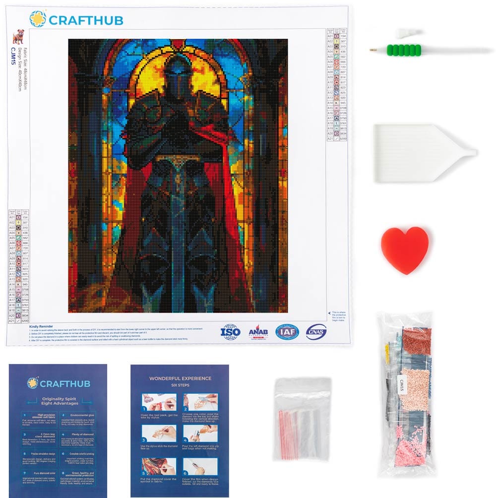 15.7" x 19.7" (40x50cm) Knighthood - Diamond Painting Kit