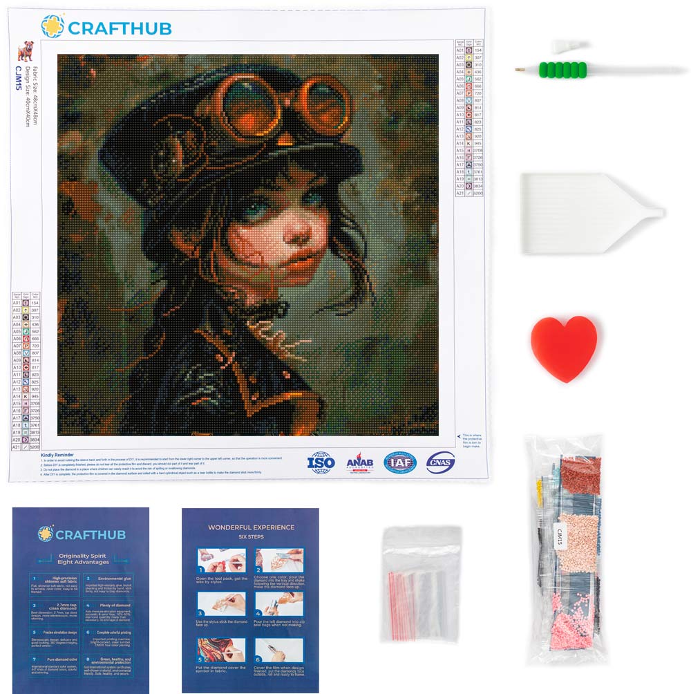 Vintage Girl - Diamond Painting Kit