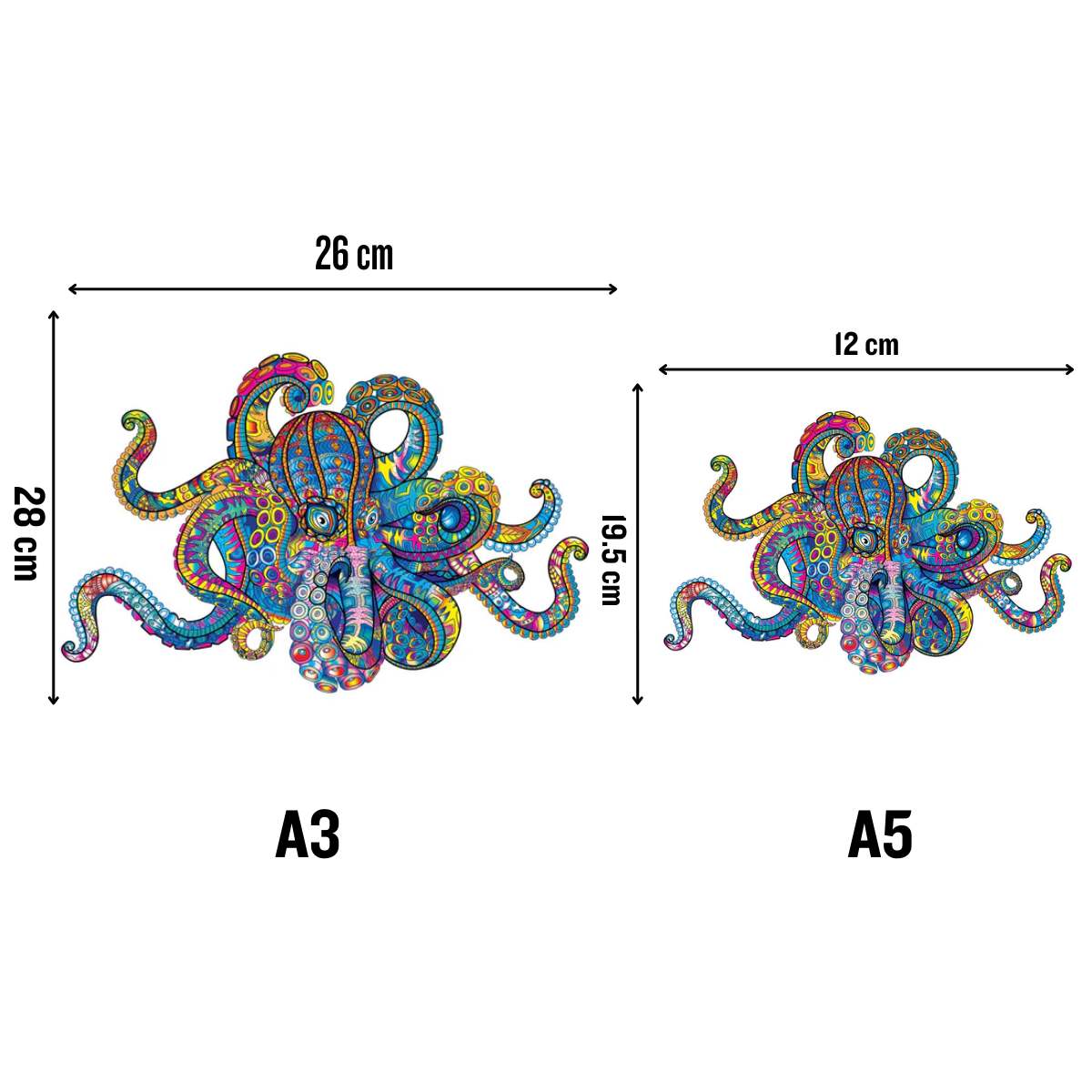 Kleurrijke Octopus - Houten Puzzel
