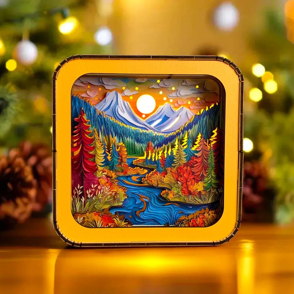 3D Holzpuzzle Vibrant Forest Night Lamp Vibrant Forest - 3D Puzzle Night Lamp