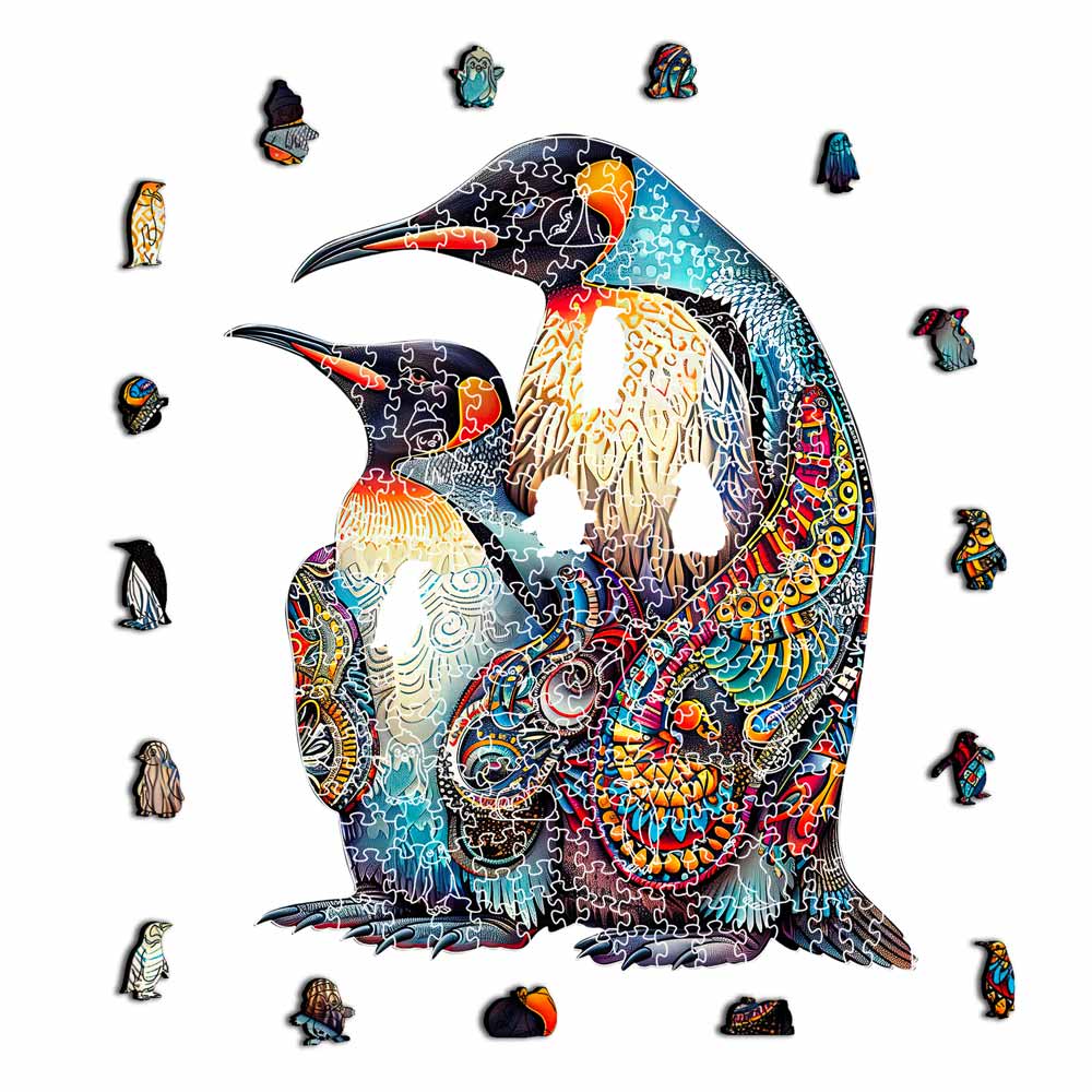Animal Jigsaw Puzzle > Wooden Jigsaw Puzzle > Jigsaw Puzzle Penguin’s Love - Jigsaw Puzzle