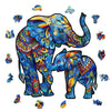 Animal Jigsaw Puzzle > Wooden Jigsaw Puzzle > Jigsaw Puzzle Elephant Family - Jigsaw Puzzle