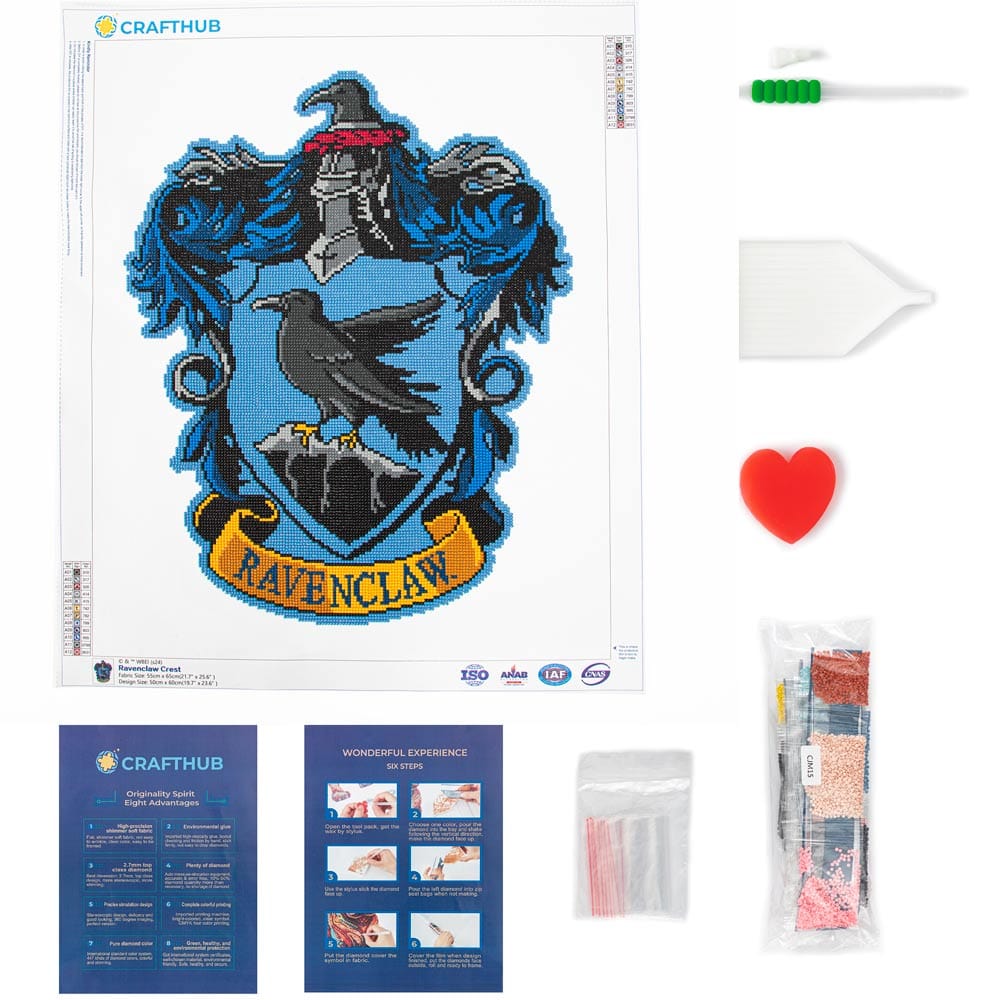 19.7" x 23.6" / 50cm x 60cm Ravenclaw Crest - Diamond Painting Kit