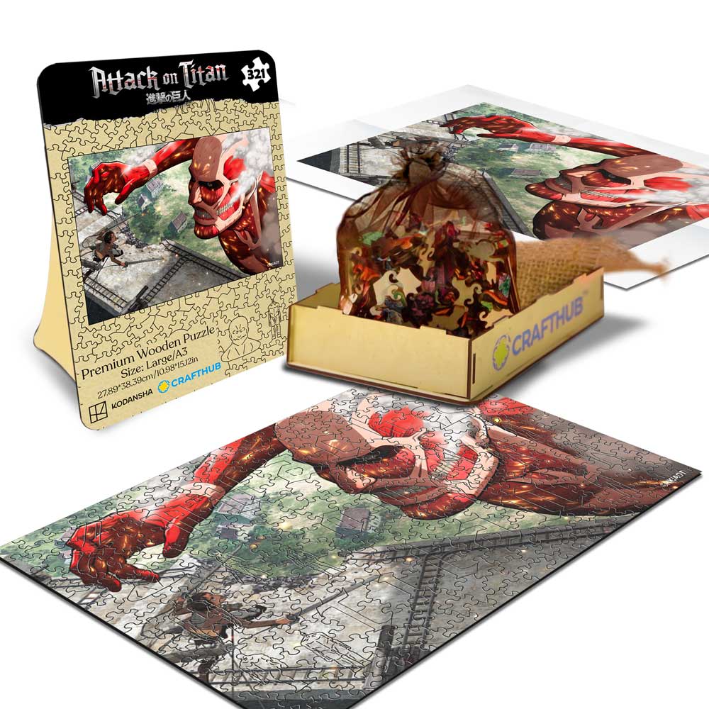 Animal Jigsaw Puzzle > Wooden Jigsaw Puzzle > Jigsaw Puzzle Eren Colossal Titan - Wooden Jigsaw Puzzle