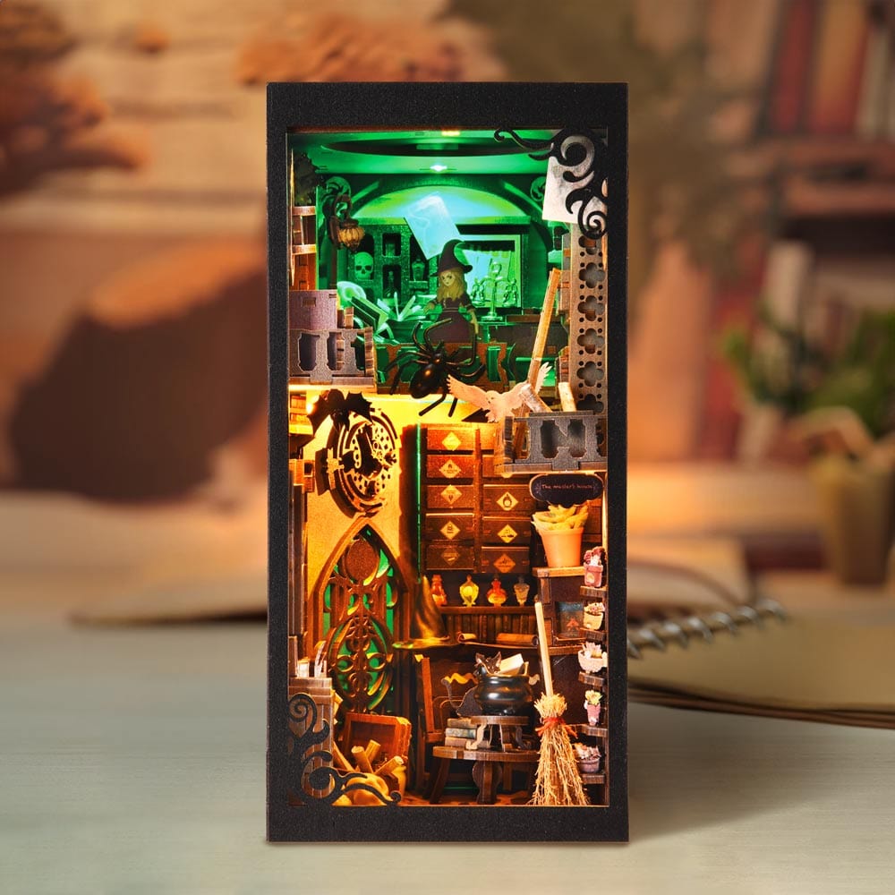 3D Wooden Puzzles 391 Pieces | 9.1"x7.1"x4.3" The Little Alchemist’s Haven - DIY Book Nook Kit