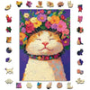 Bloemenkat - Houten Legpuzzel