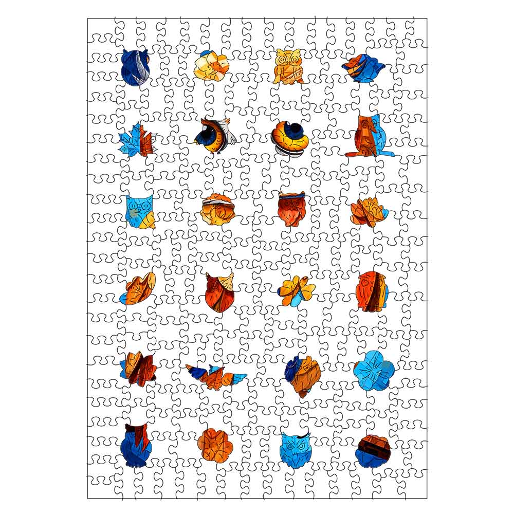 Stralende Uil - Houten Legpuzzel