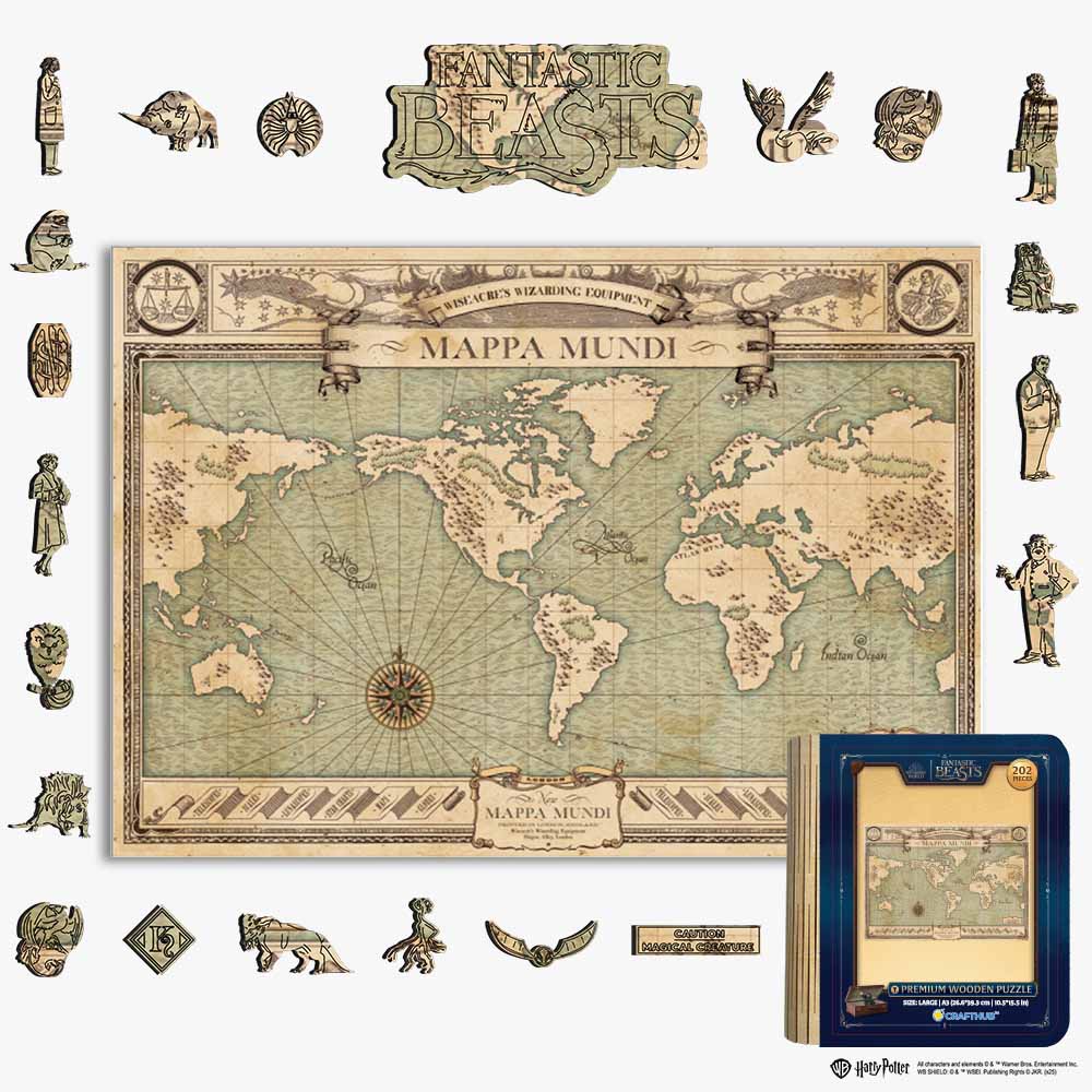 Mappa Mundi Wereldkaart - Houten Puzzel