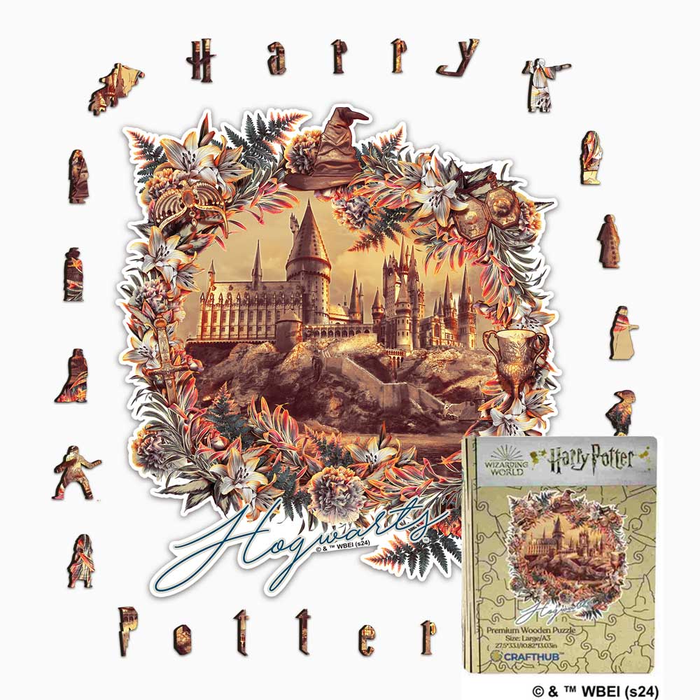 Harry Potter - Kasteel van Zweinstein - Utilitaristische Romantiek Houten Puzzel