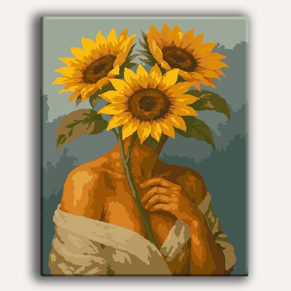 Painting By Numbers Kits 15.7" x 19.6" (40 x 50cm) Sunflower love - Paint By Numbers Kit