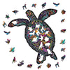 Florale schildpad - puzzel