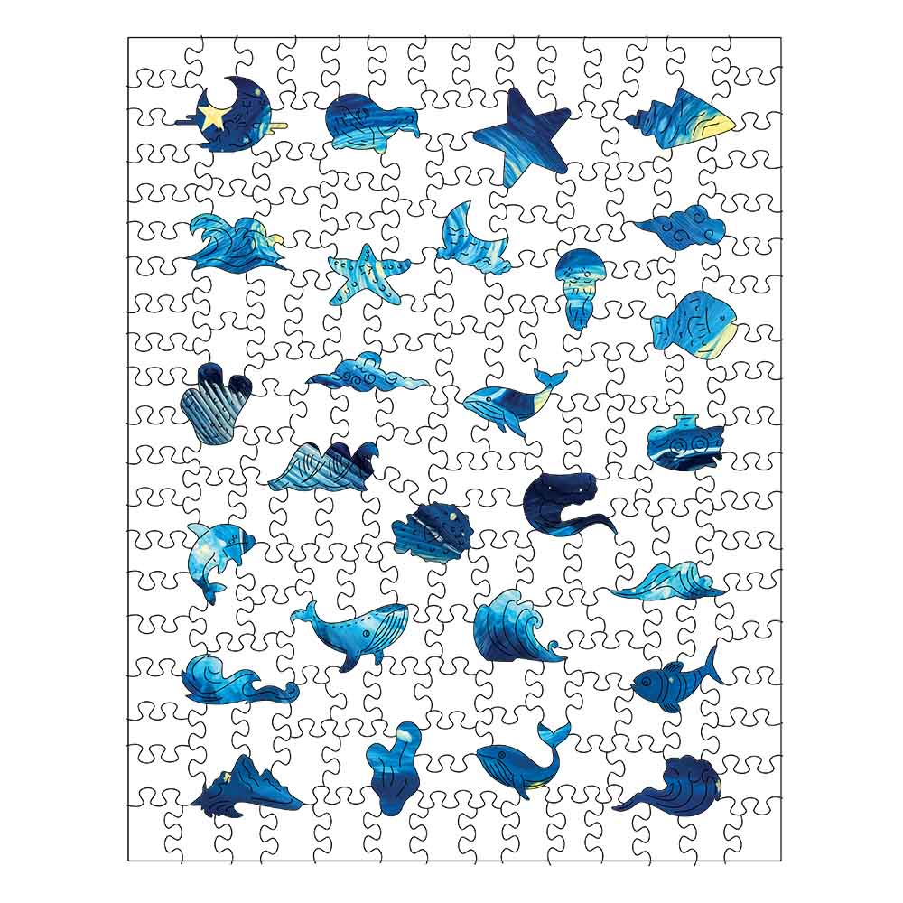 Sterrenwalvis - Houten Legpuzzel