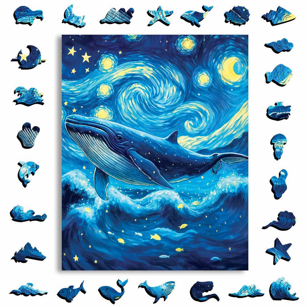 Sterrenwalvis - Houten Legpuzzel
