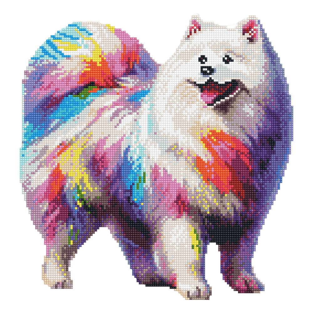 15.7"x15.7" / 40cm x 40cm Samoyed Dog - Diamond Painting Kit