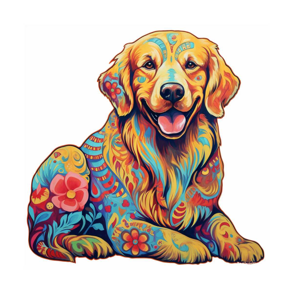 Animal Jigsaw Puzzle > Wooden Jigsaw Puzzle > Jigsaw Puzzle A5 Golden Retriever Dog - Jigsaw Puzzle