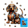 Animal Jigsaw Puzzle > Wooden Jigsaw Puzzle > Jigsaw Puzzle A4 Dachshund Dog Family - Jigsaw Puzzle