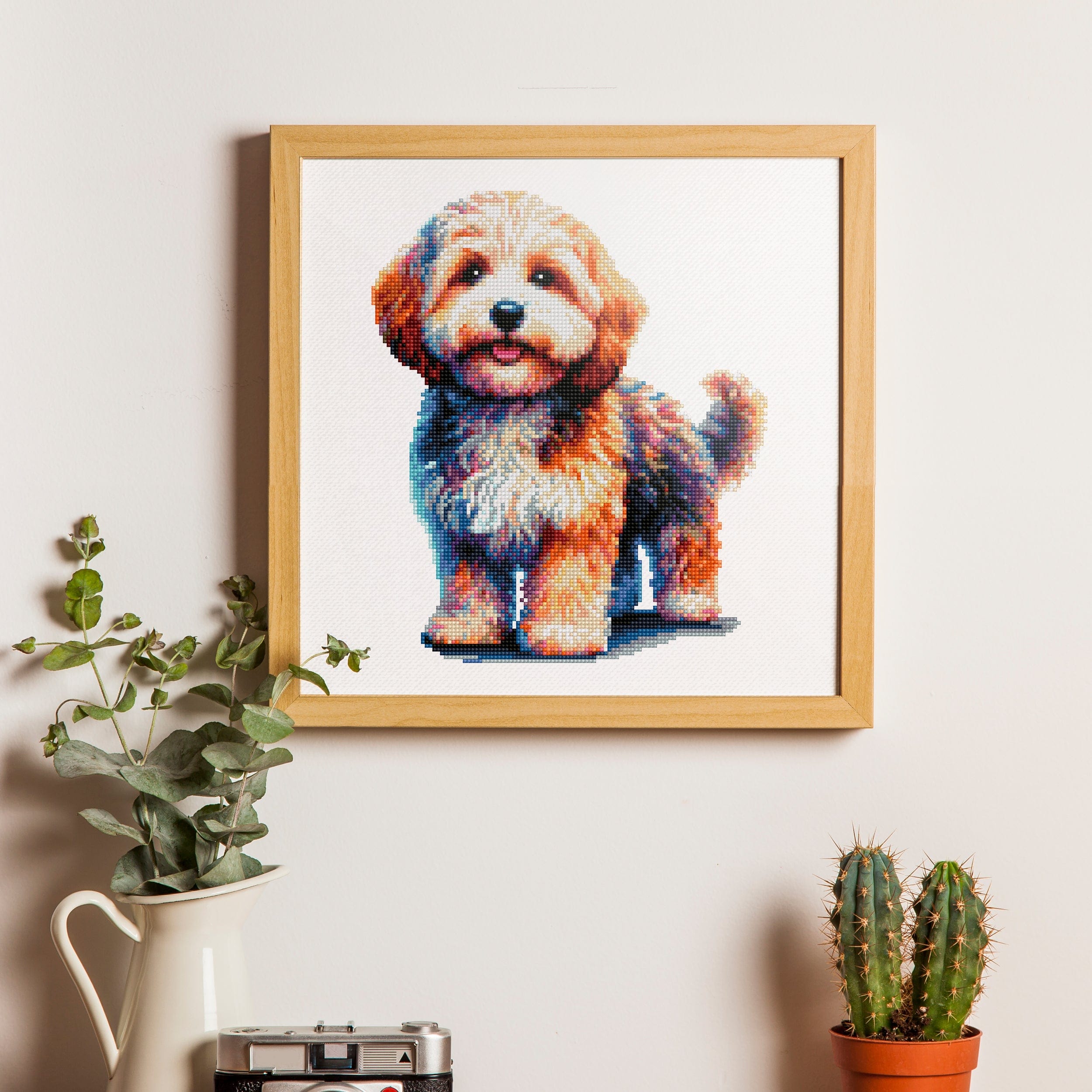 15.7"x15.7" / 40cm x 40cm Cavoodle Dog - Diamond Painting Kit