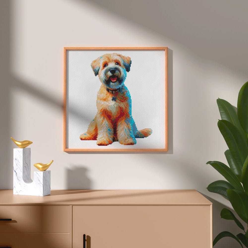 15.7"x15.7" / 40cm x 40cm Wheaten Terrier Dog - Diamond Painting Kit