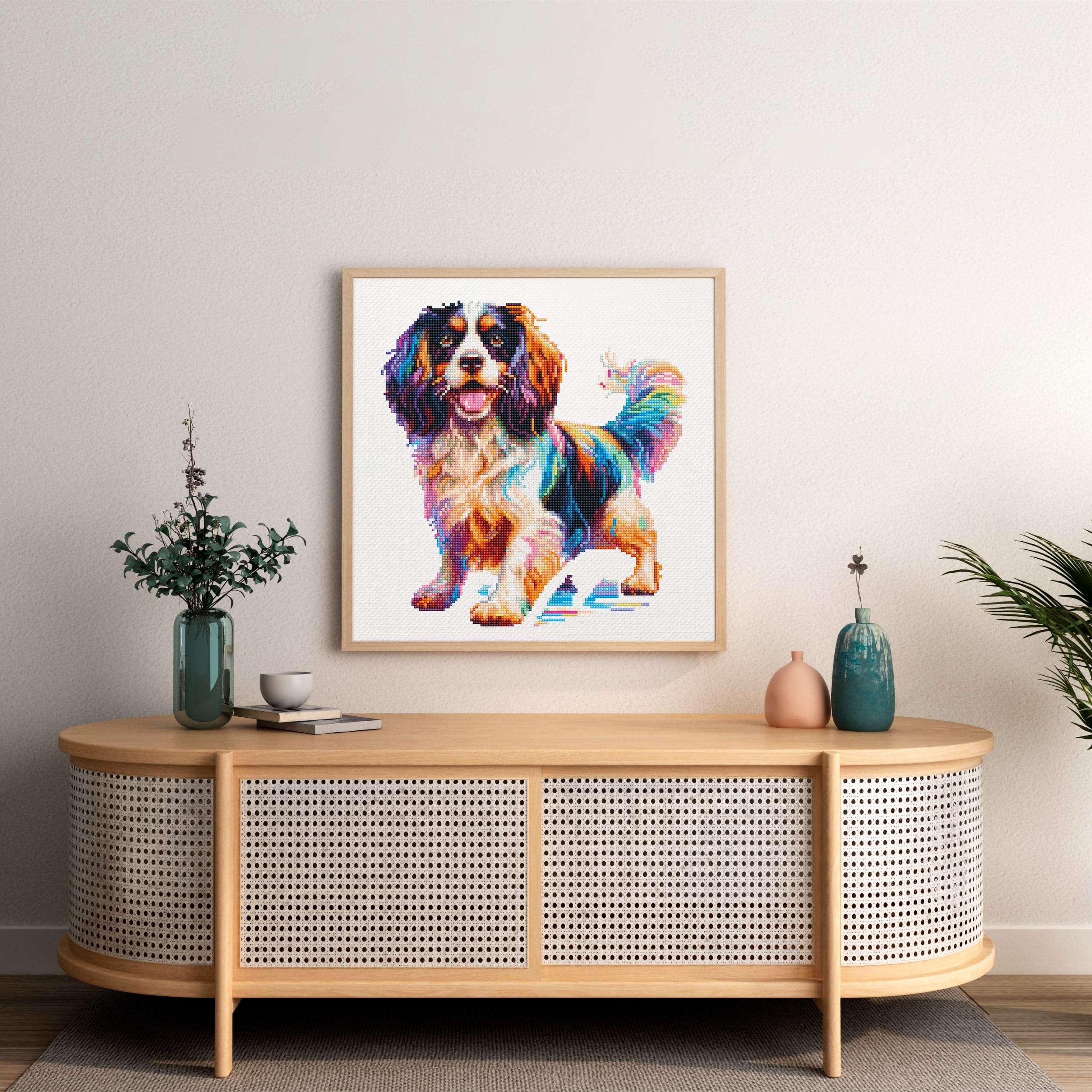 15.7"x15.7" / 40cm x 40cm Sprocker English Springer Spaniel Dog - Diamond Painting Kit