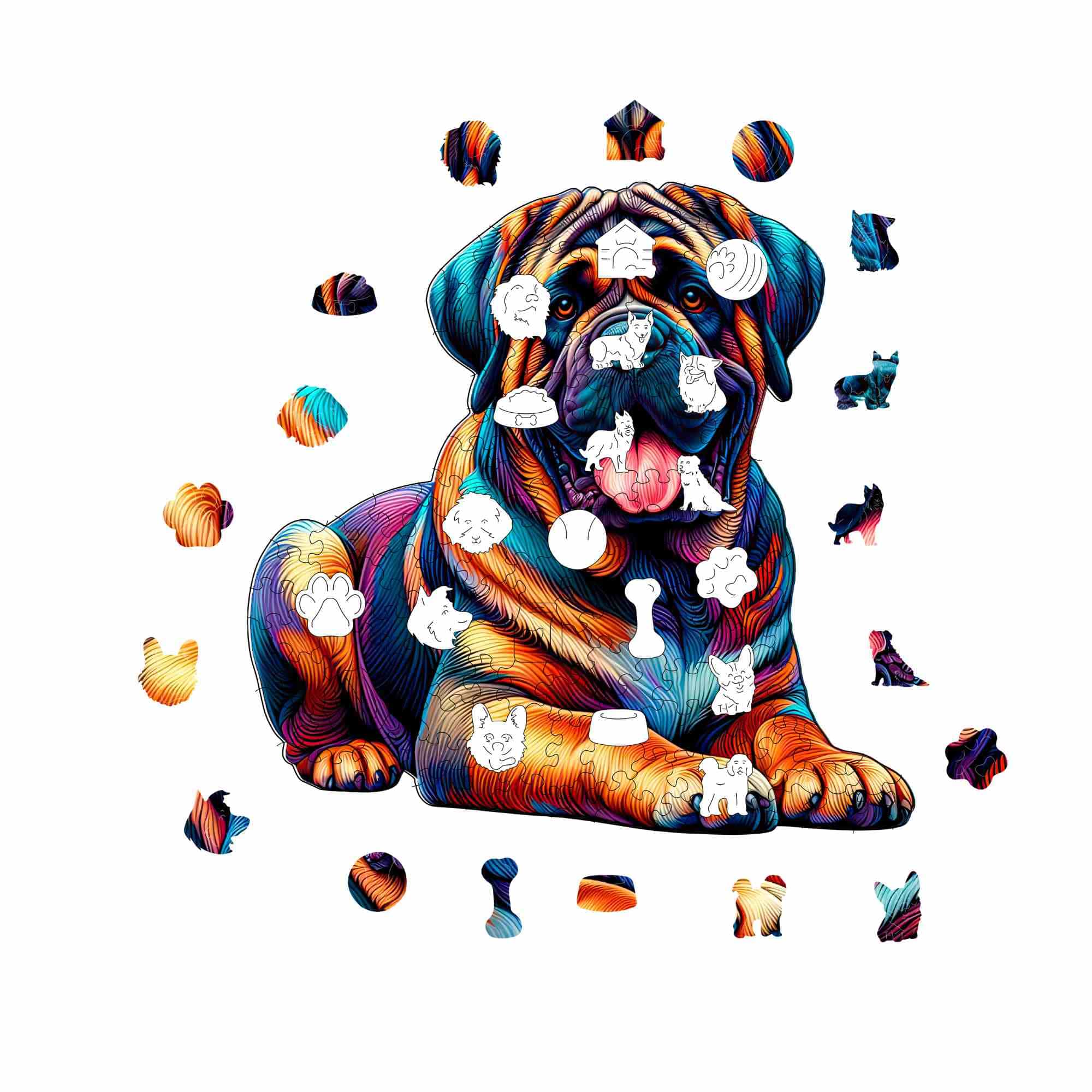 Animal Jigsaw Puzzle > Wooden Jigsaw Puzzle > Jigsaw Puzzle English Mastiff Dog - Jigsaw Puzzle