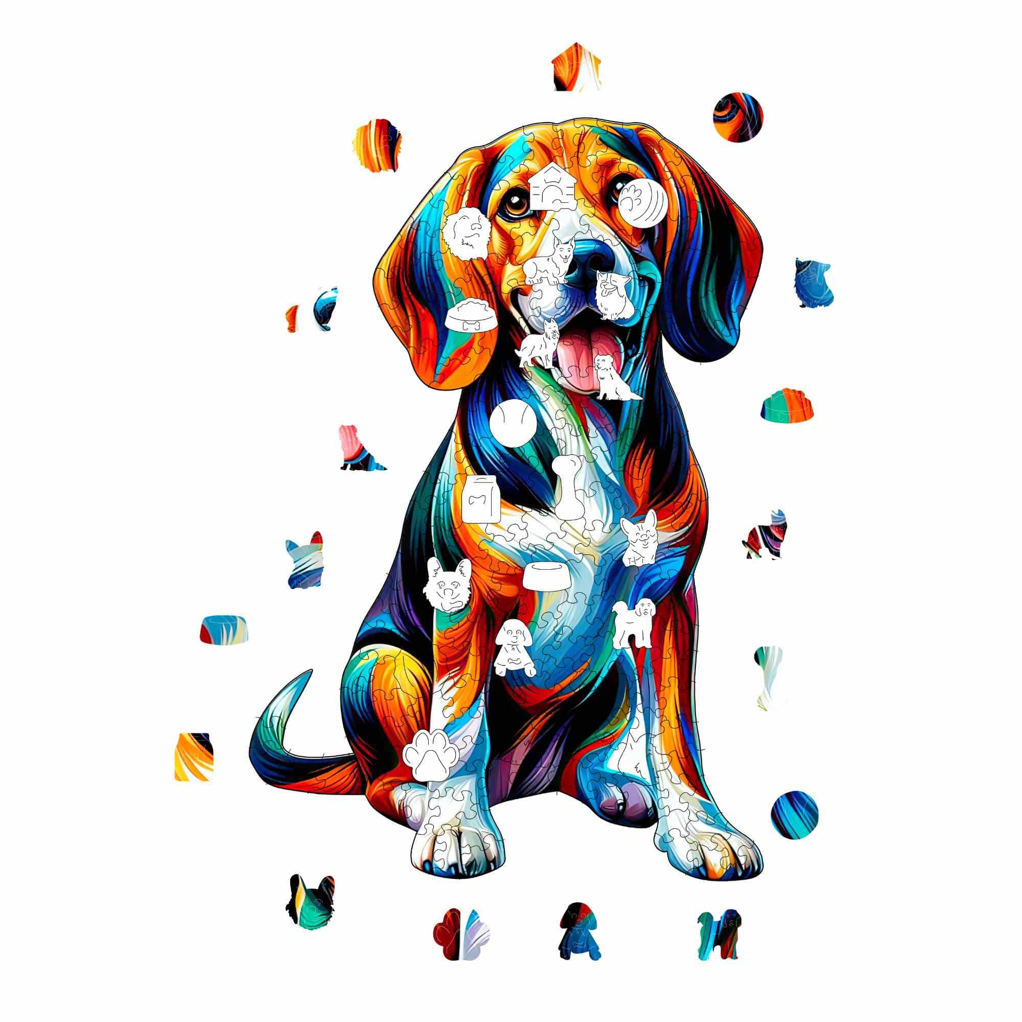 Animal Jigsaw Puzzle > Wooden Jigsaw Puzzle > Jigsaw Puzzle Coonhound Dog - Jigsaw Puzzle