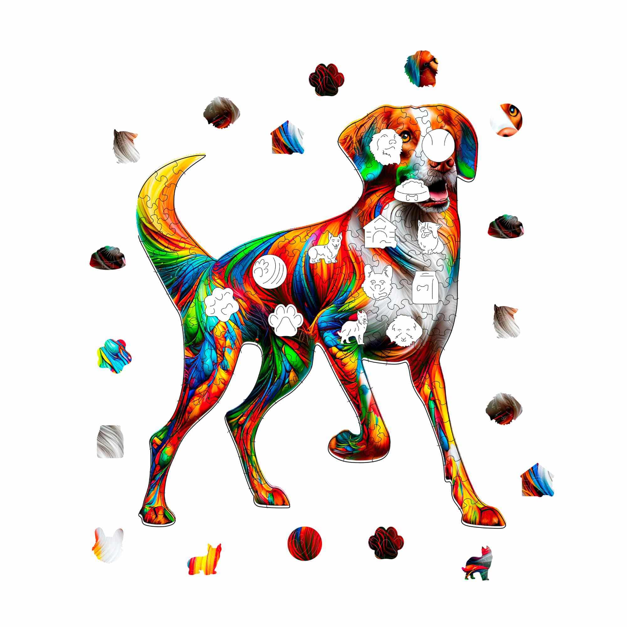 Animal Jigsaw Puzzle > Wooden Jigsaw Puzzle > Jigsaw Puzzle Brittany Dog - Jigsaw Puzzle