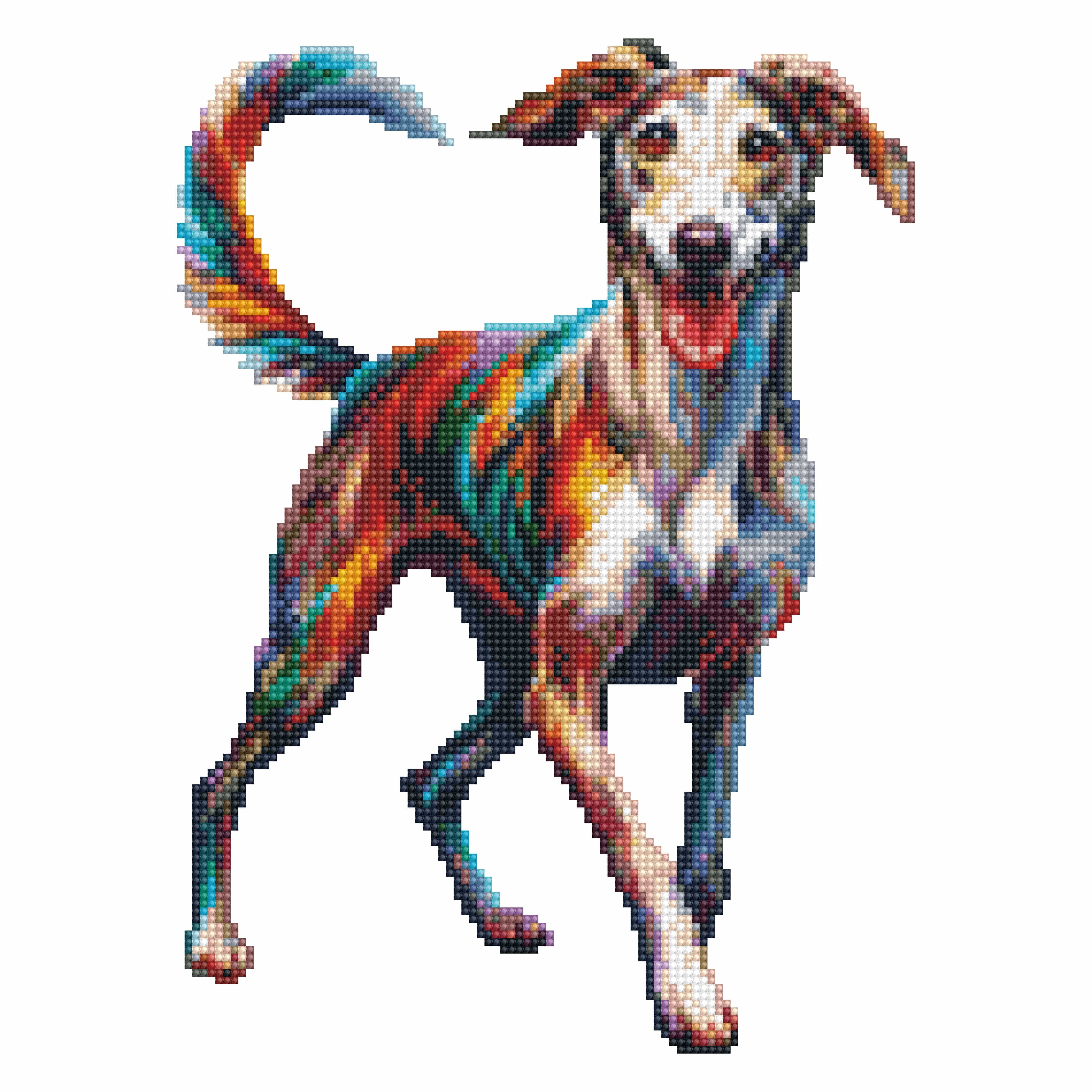 40x40cm Lurcher Dog - Diamond Painting Kit