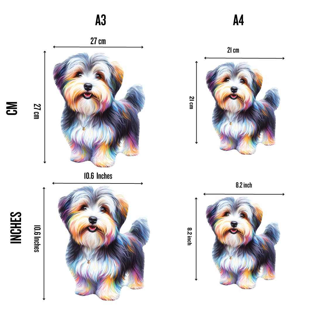 Animal Jigsaw Puzzle > Wooden Jigsaw Puzzle > Jigsaw Puzzle Havanese Dog - Jigsaw Puzzle