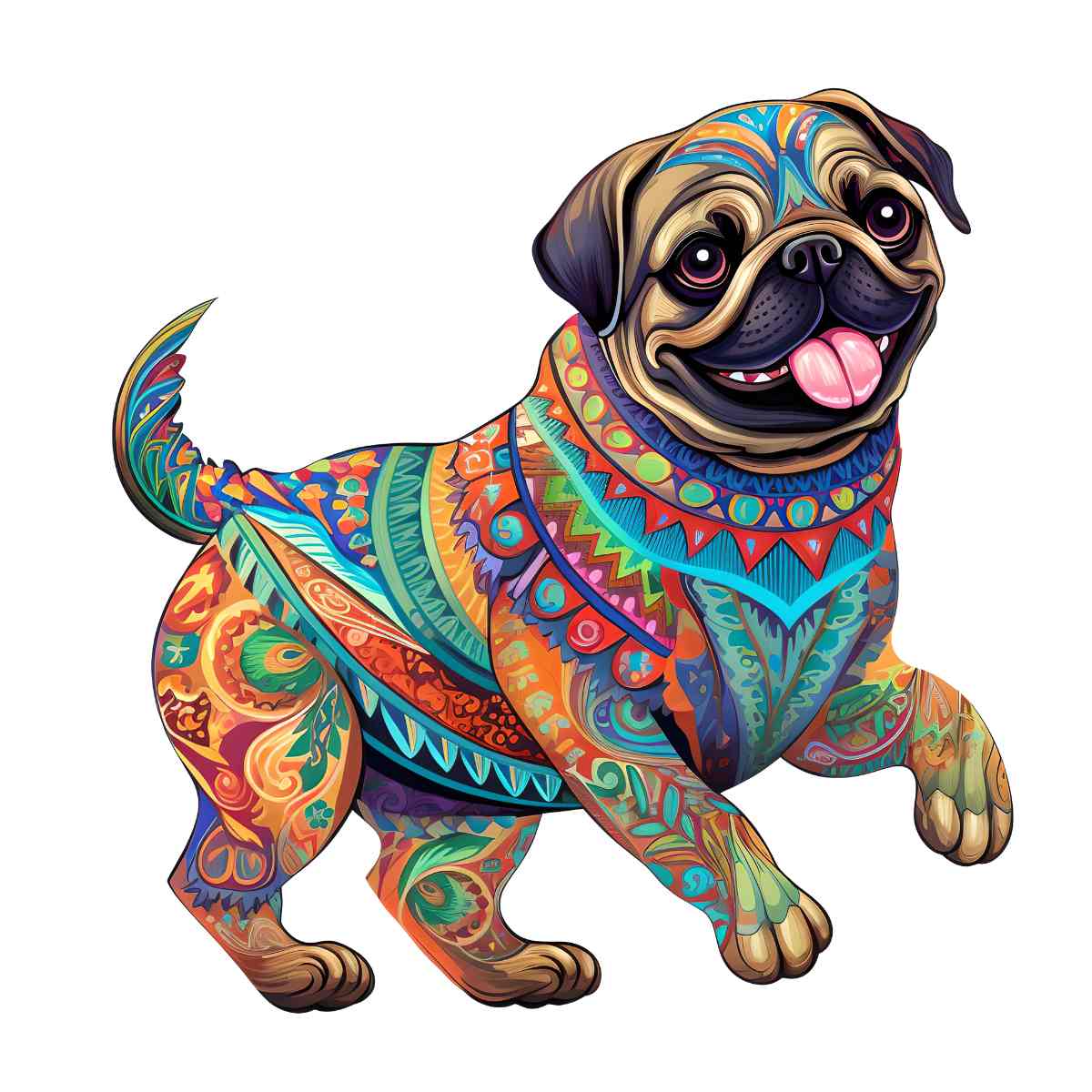 Animal Jigsaw Puzzle > Wooden Jigsaw Puzzle > Jigsaw Puzzle A3 Pug Dog - Jigsaw Puzzle