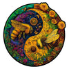Animal Jigsaw Puzzle > Wooden Jigsaw Puzzle > Jigsaw Puzzle Pollinator Bees Yin-Yang - Jigsaw Puzzle