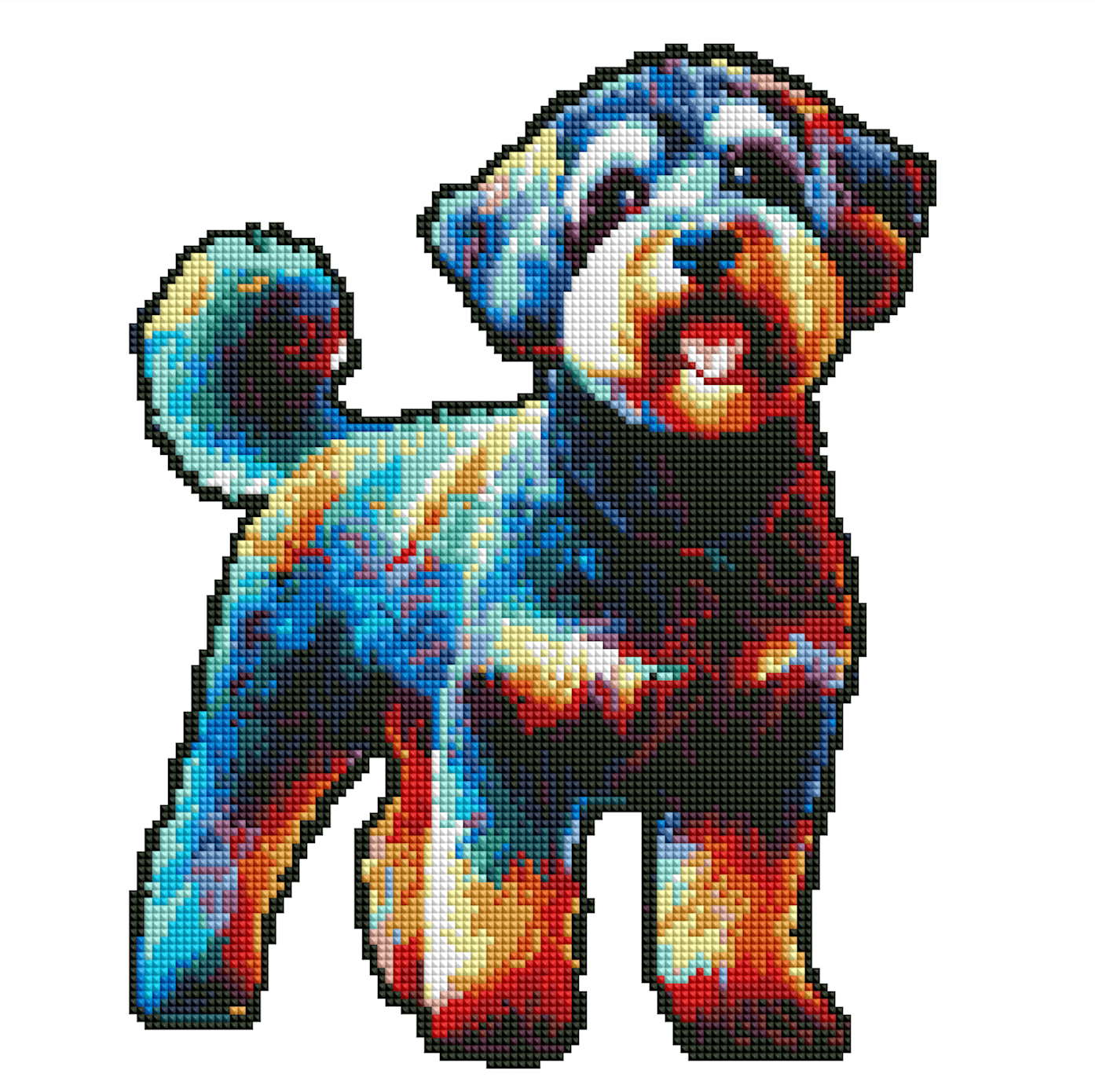 15.7"x15.7" / 40cm x 40cm Schnoodle Dog - Diamond Painting Kit