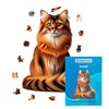 Animal Jigsaw Puzzle > Wooden Jigsaw Puzzle > Jigsaw Puzzle A4 + Paper Box Somali Cat - Jigsaw Puzzle