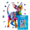 Animal Jigsaw Puzzle > Wooden Jigsaw Puzzle > Jigsaw Puzzle A4 + Paper Box Devon Rex Cat - Jigsaw Puzzle