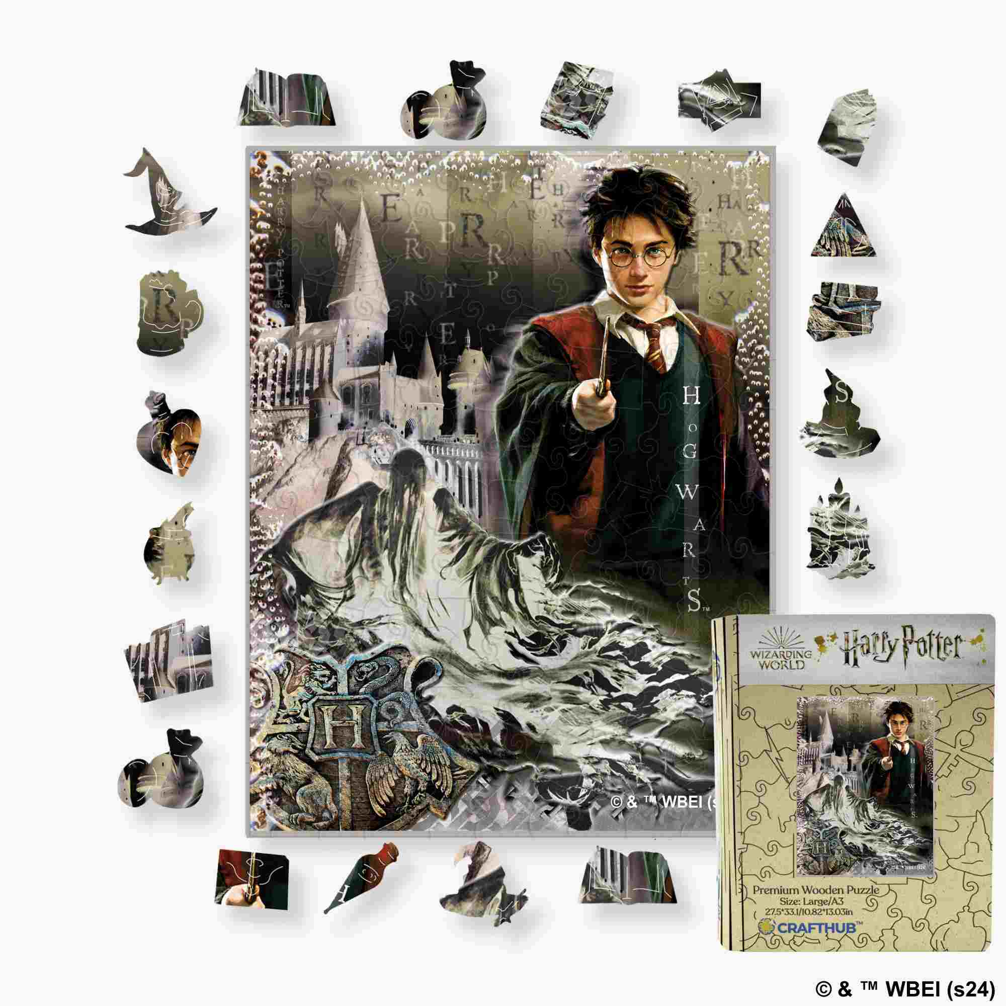 Animal Jigsaw Puzzle > Wooden Jigsaw Puzzle > Jigsaw Puzzle A4 + Wooden Gift Box Harry Potter Magical Adventure Wooden Jigsaw Puzzle