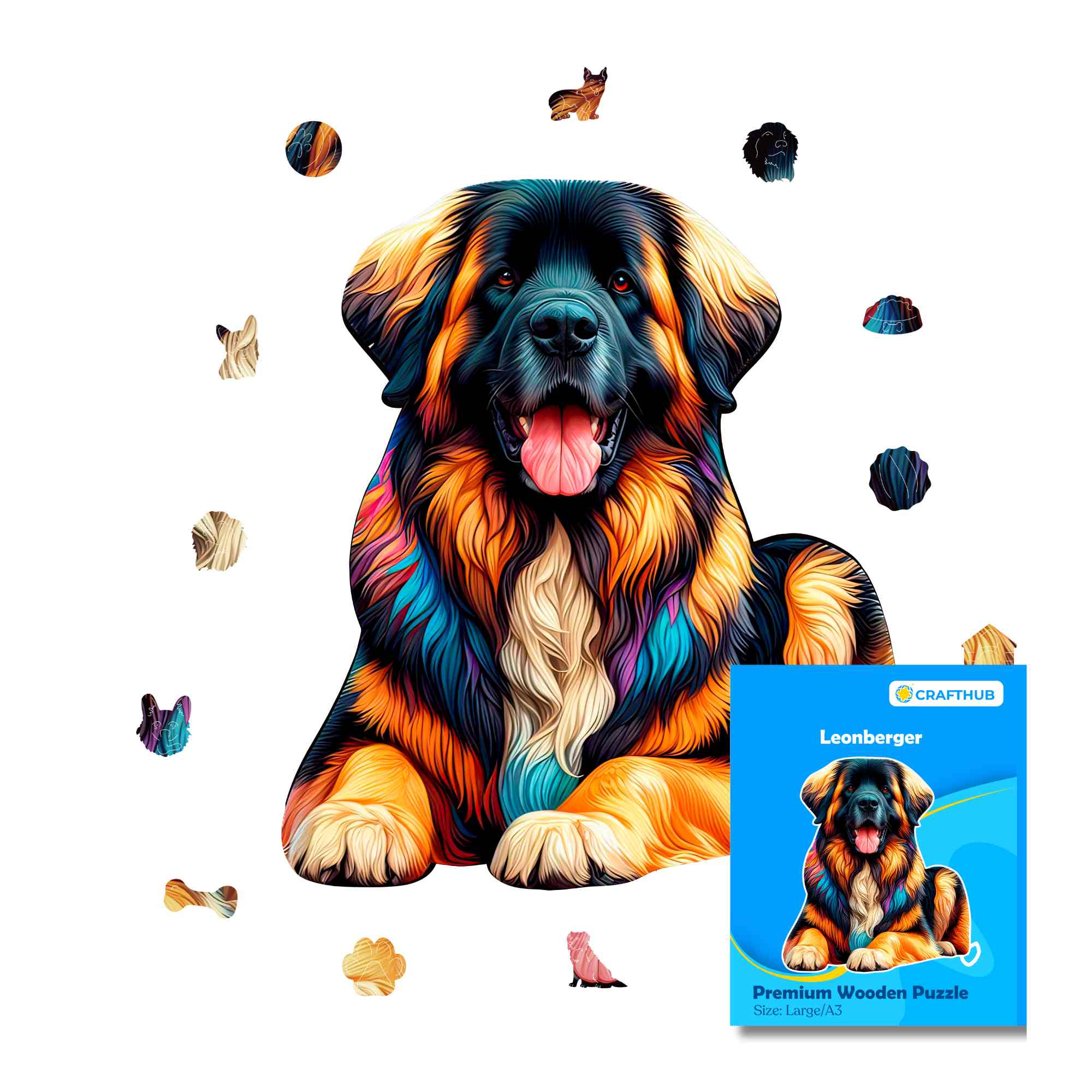 Animal Jigsaw Puzzle > Wooden Jigsaw Puzzle > Jigsaw Puzzle A4 Leonberger Dog - Jigsaw Puzzle