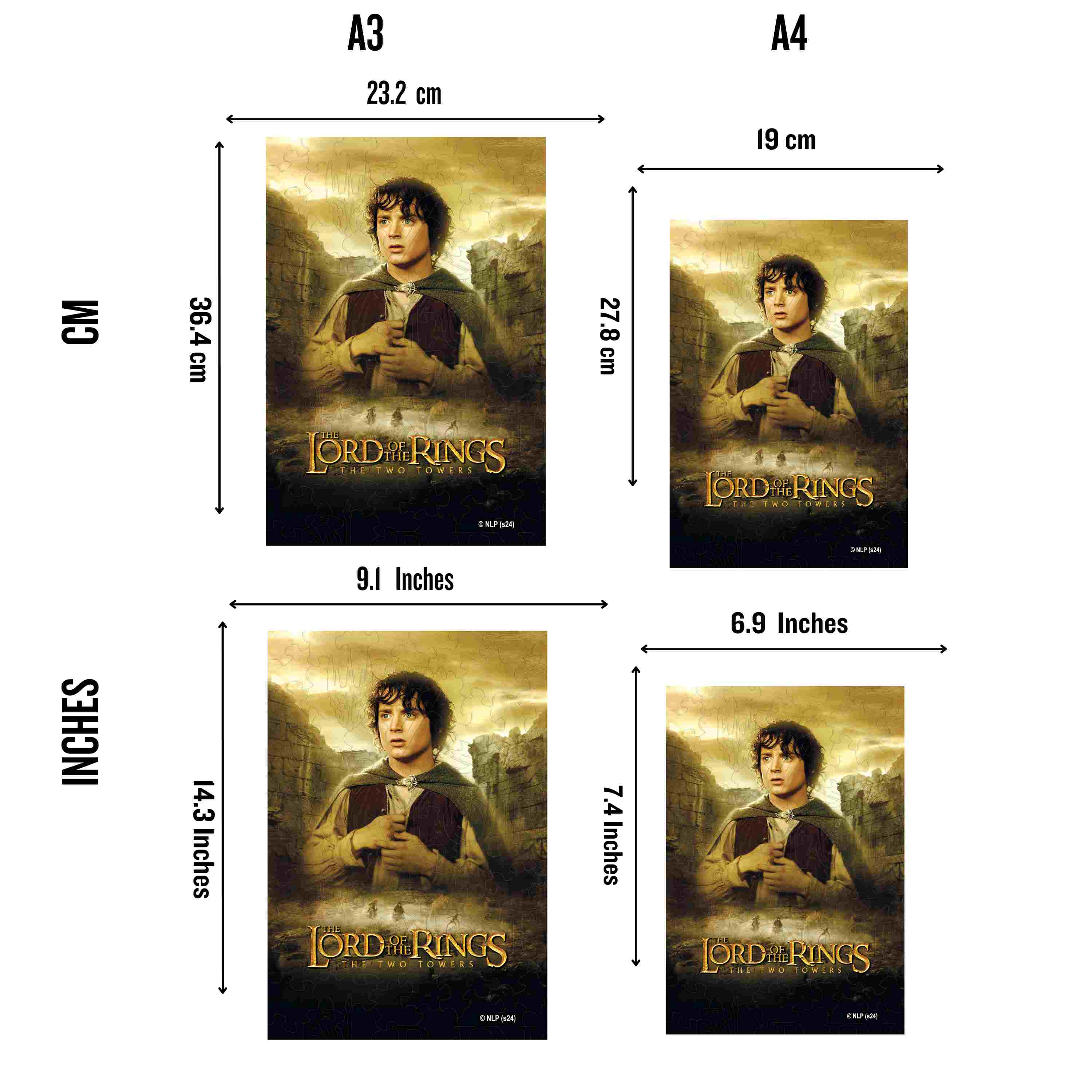 Animal Jigsaw Puzzle > Wooden Jigsaw Puzzle > Jigsaw Puzzle Frodo Baggins and the Middle Earth - Wooden Jigsaw Puzzle