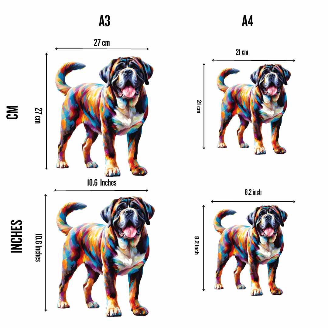 Animal Jigsaw Puzzle > Wooden Jigsaw Puzzle > Jigsaw Puzzle Mastiff Dog - Jigsaw Puzzle