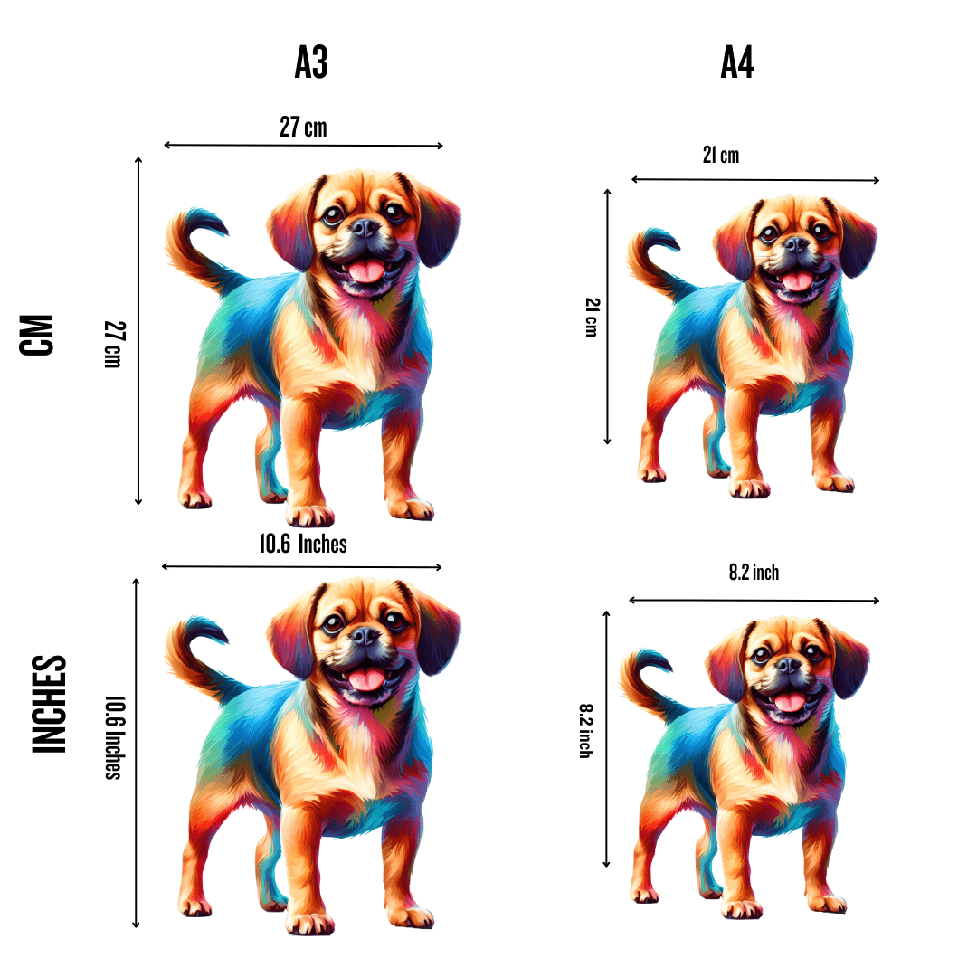 Animal Jigsaw Puzzle > Wooden Jigsaw Puzzle > Jigsaw Puzzle Puggle Dog - Jigsaw Puzzle